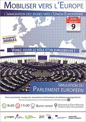 affiche de la troisième simulation d’une institution européenne